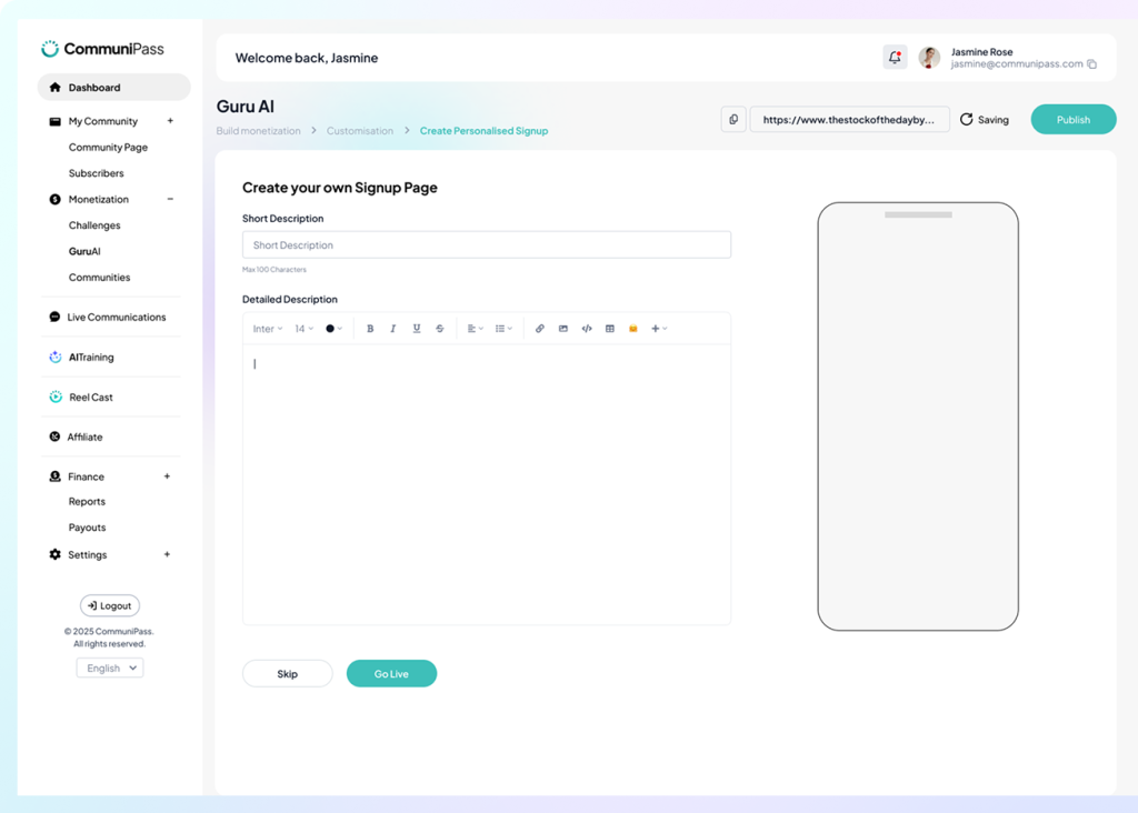 GuruAI 47 Instant Landing Pages Payments 1